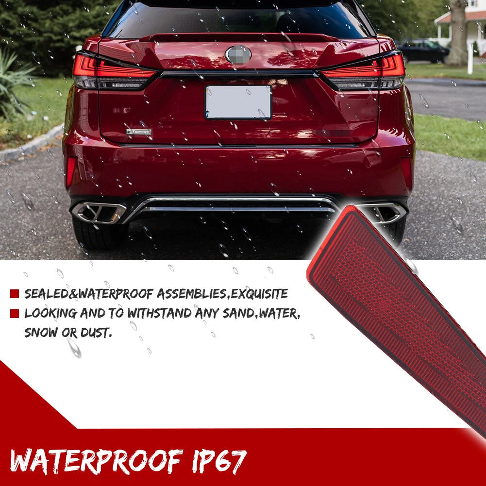 Set of 2 Rear Bumper Reflectors for Lexus RX350 RX450h (2016–2020)