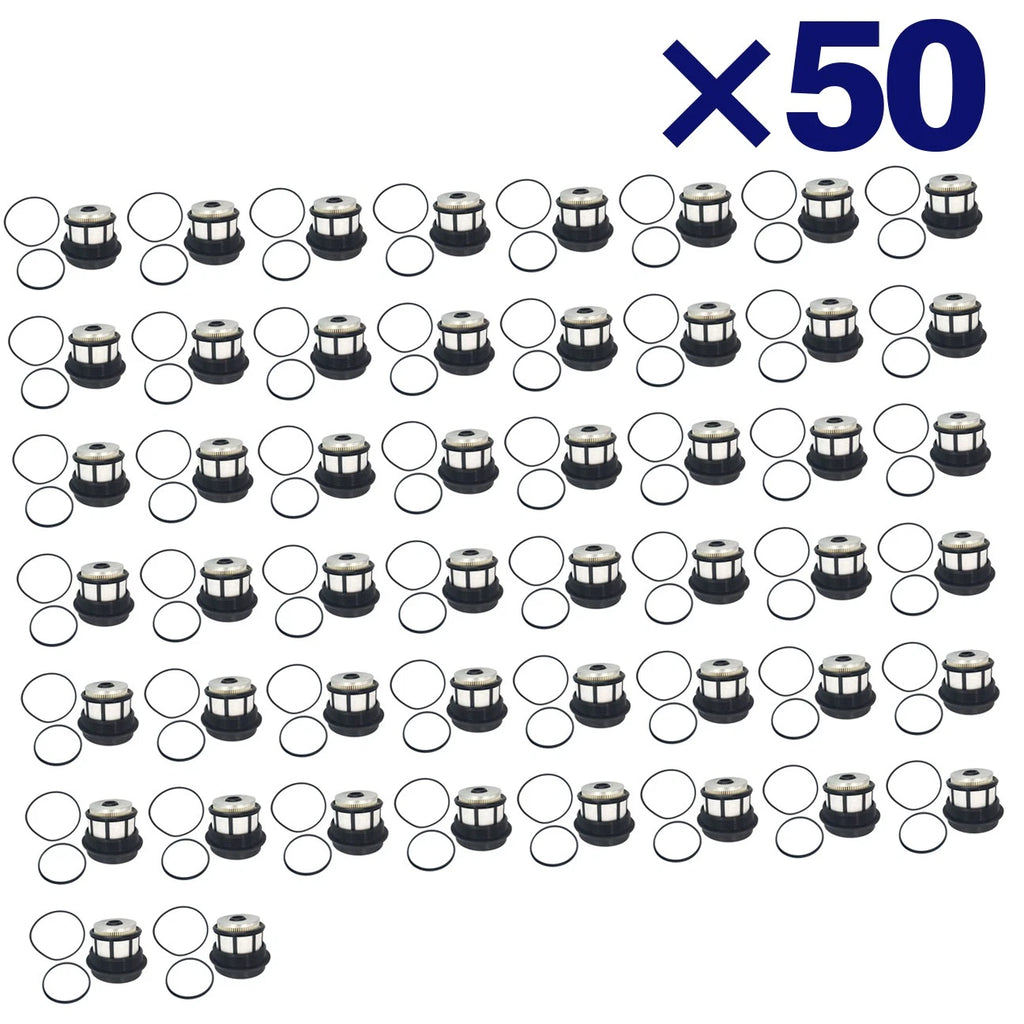 50PCS Fuel Filters & Caps for Ford F&E Series 7.3L Powerstroke Diesel (1998–2003)