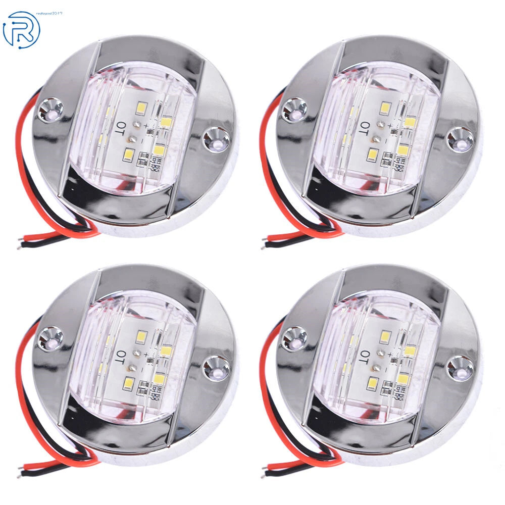 Set of 4 LED Cabin Deck Walkway Courtesy Lights for Marine Boats