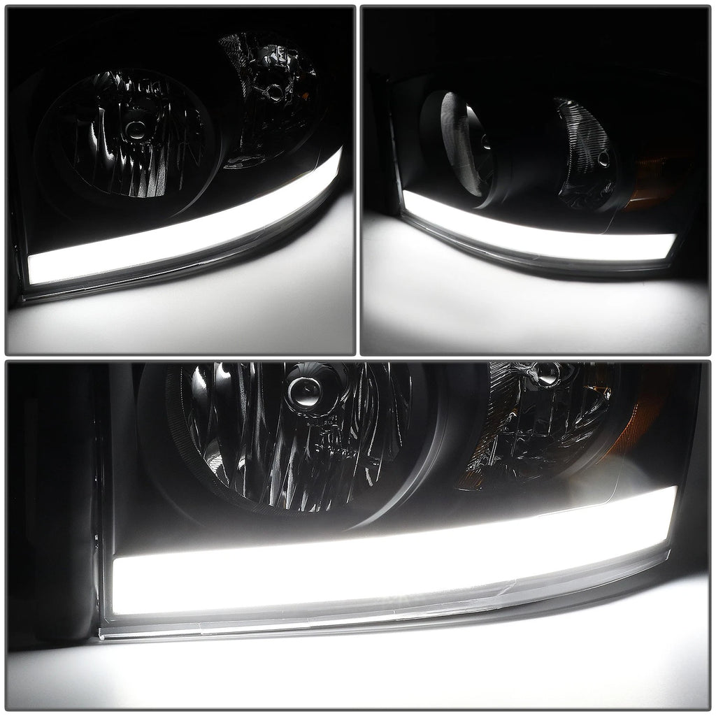 LED DRL Headlight for Dodge Ram 1500/2500/3500 (2006–2009) - Black Housing Amber