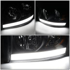 LED DRL Headlight for Dodge Ram 1500/2500/3500 (2006–2009) - Black Housing Amber