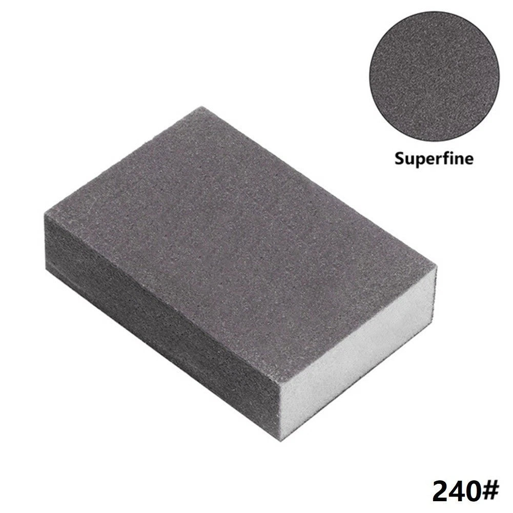 Set of 4 Polishing Sanding Sponge Blocks 60# 80# 120# 240# Grit 100mmx70mmx25mm