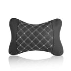 Frosted Leather Neck Pillow for Car (Ergonomic Design, PP Cotton Filling)