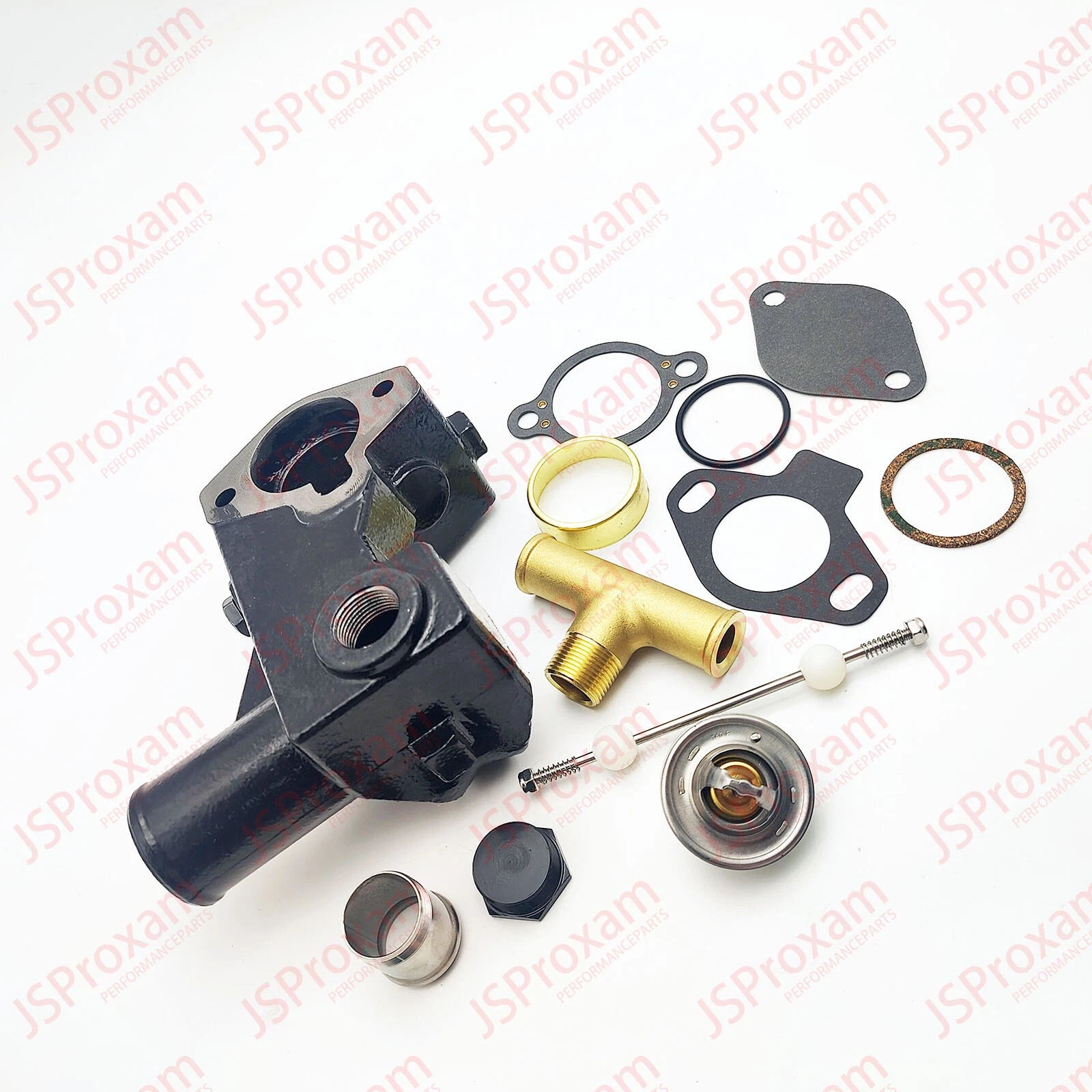 Thermostat Housing Kit Tee Valve for Mercruiser 305 5.0 5.7 350