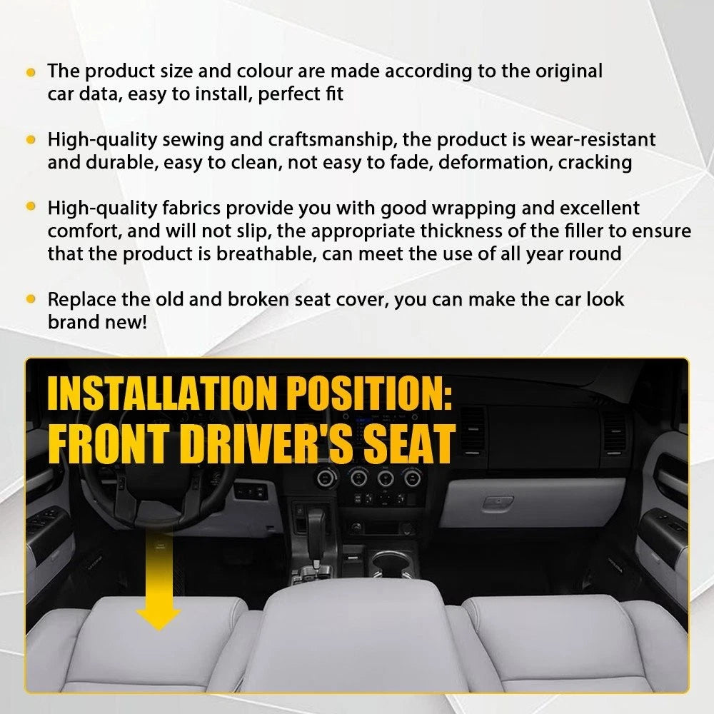 Driver Bottom Perforated Leather Cover for Toyota Tundra Sequoia (2007–2013)