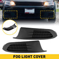 Set of 2 Fog Light Lamp Hole Covers with Chrome Trim for Volkswagen Jetta (H)