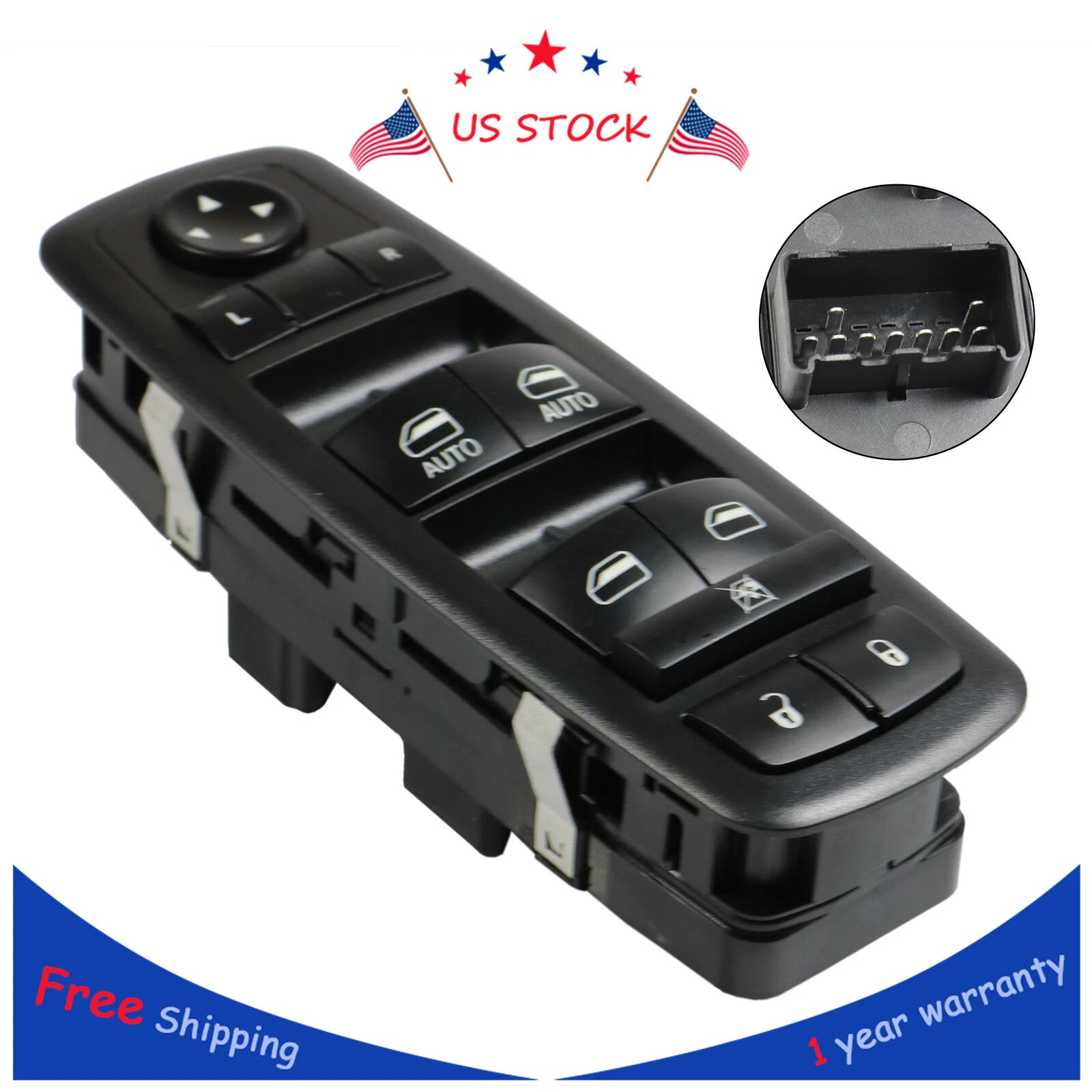 Master Power Window Switch for Dodge Ram 1500 2500 3500 (2009–2012) Driver Side