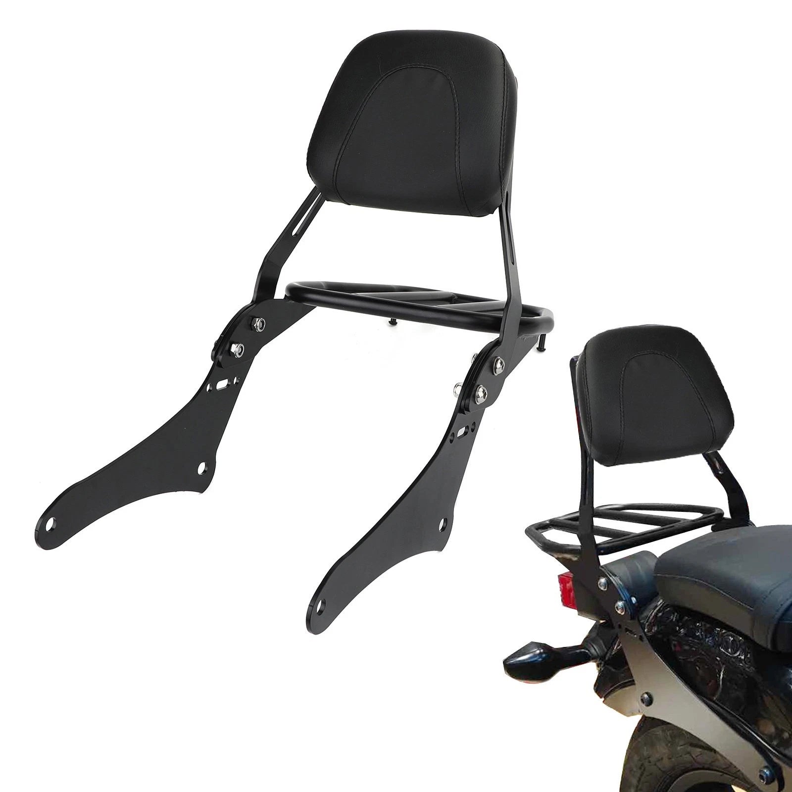 Sissy Bar Backrest Luggage Rack for Honda Rebel CMX300 CMX500 (2017–2025)