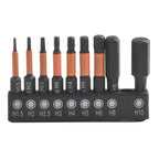 Screwdriver Bits Set of 10, 50mm Length, Alloy Steel