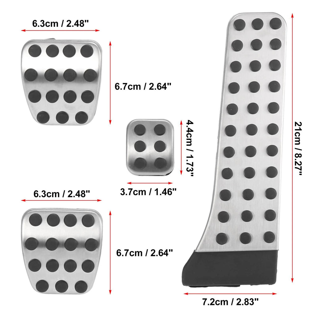 4X Manual Transmission Brake Gas Accelerator Pedal Pad Cover for Mercedes-Benz