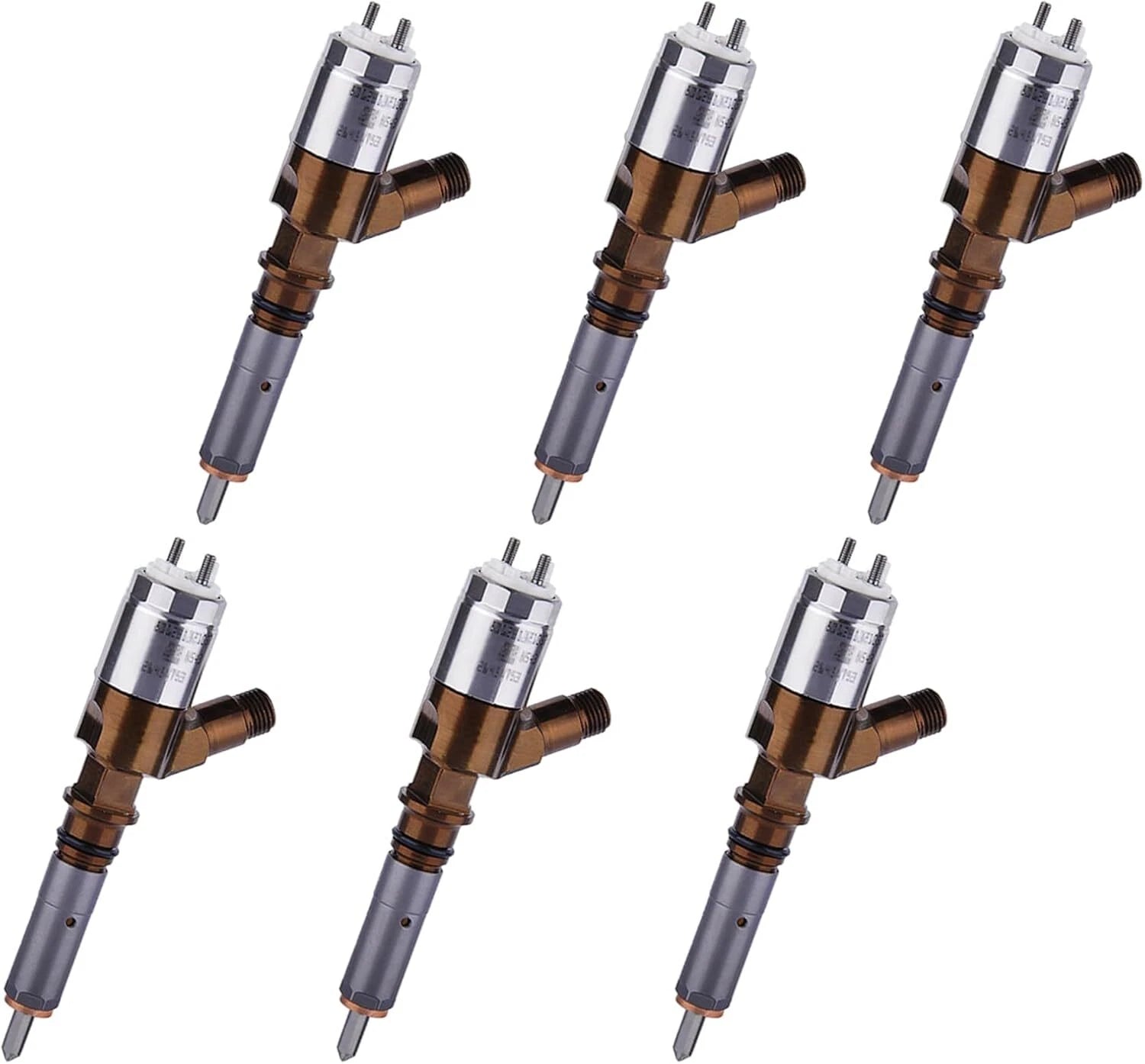 Set of 6 Fuel Injectors for Caterpillar C4.4 C6.6 (Excavator) 320-0680 2645A747