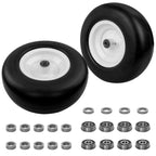 Set of 2 Front Smooth Flat Free Tires for Zero-Turn Lawn Mower 