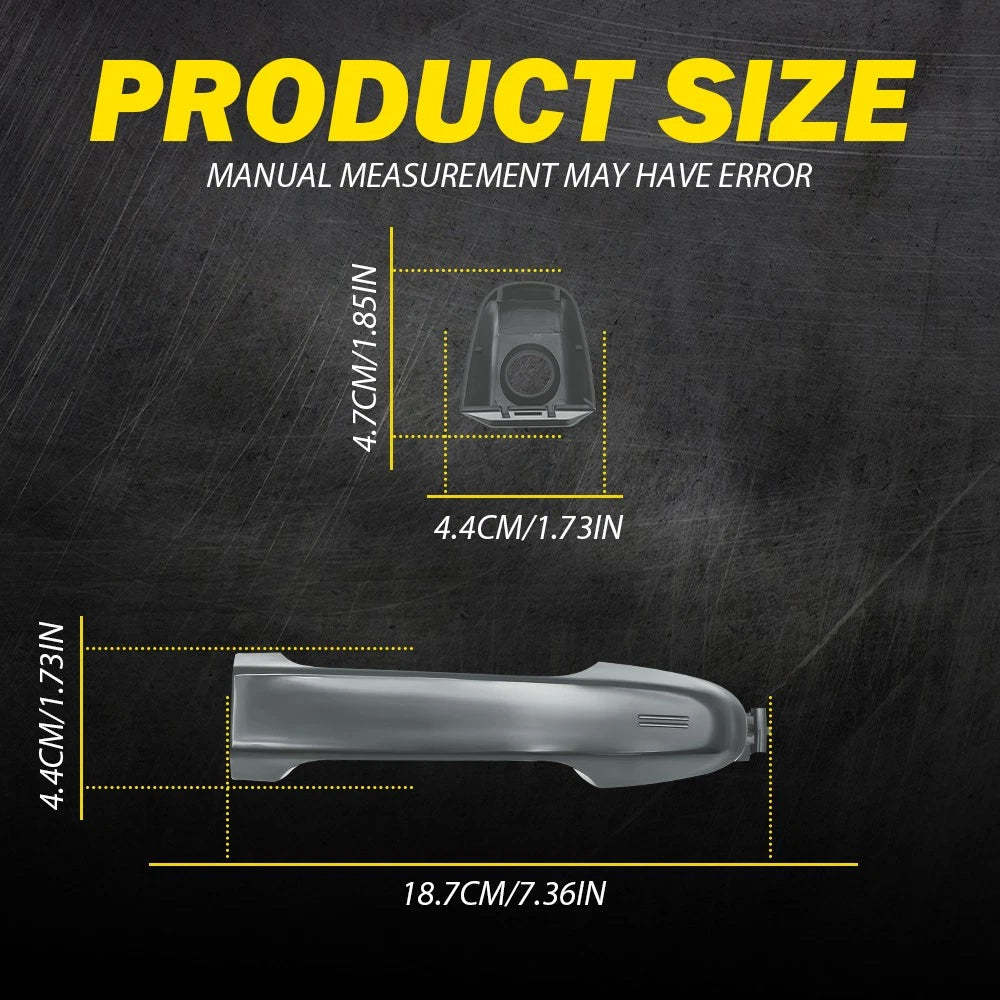 Front Left Door Handle for Toyota Camry (2012–2017) - Magnetic Gray Metallic