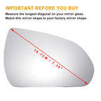 Right Side White Mirror Glass for Hyundai I30 (2017–2022)