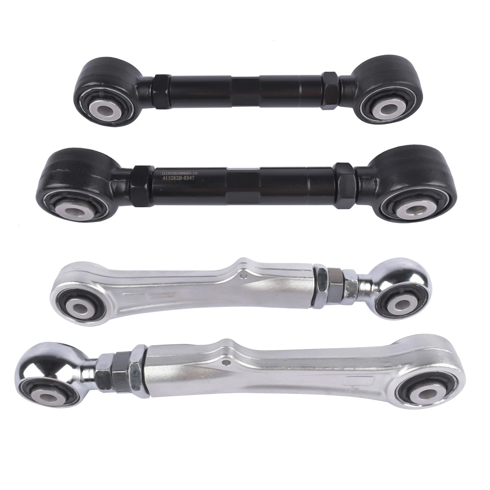 Set of 4 Rear Adjustable Control Arms Camber & Toe Kit for Tesla Model X (2015-2020)