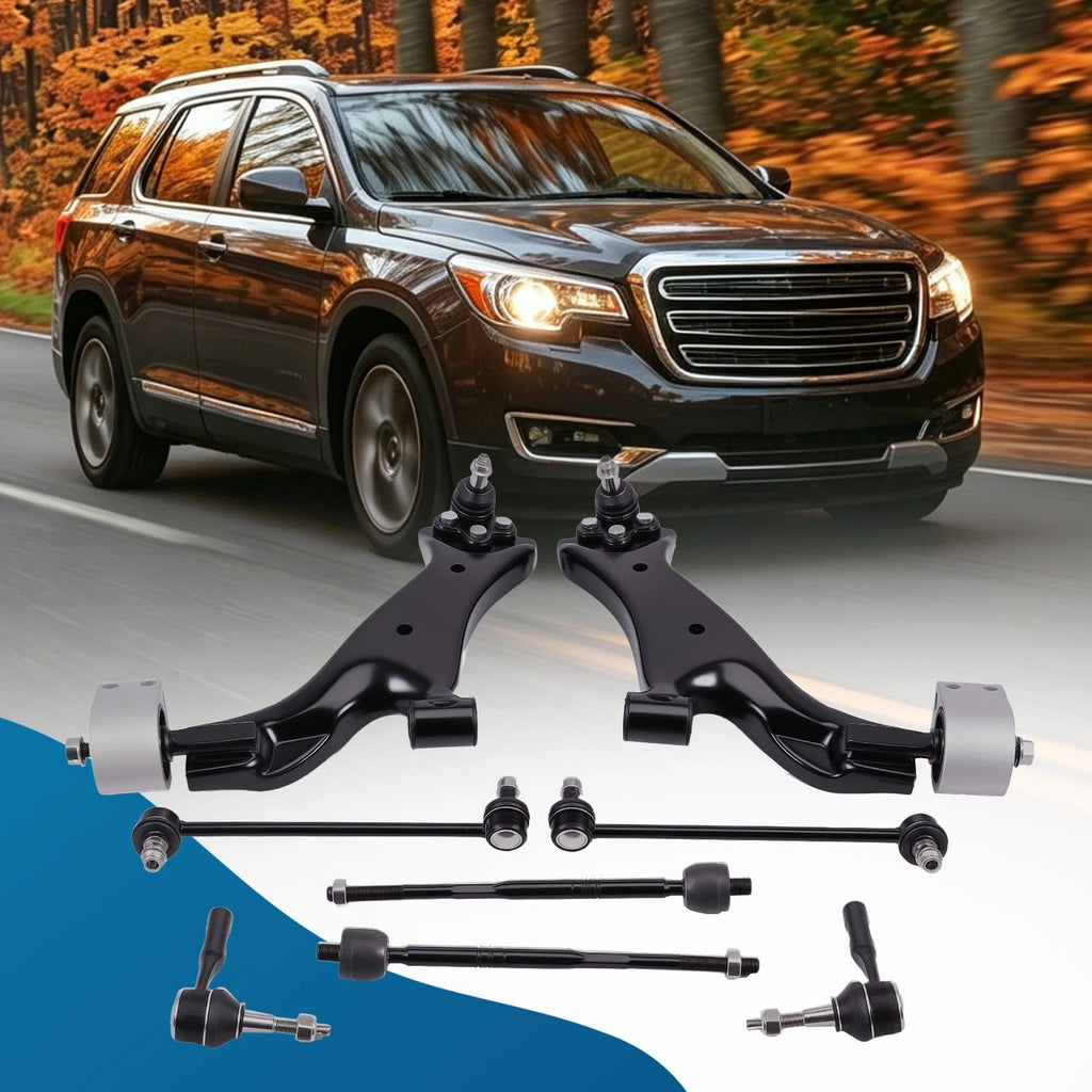 8x Front Lower Control Arms w/Ball Joints Tie Rods for Chevrolet Equinox (2010–2017)
