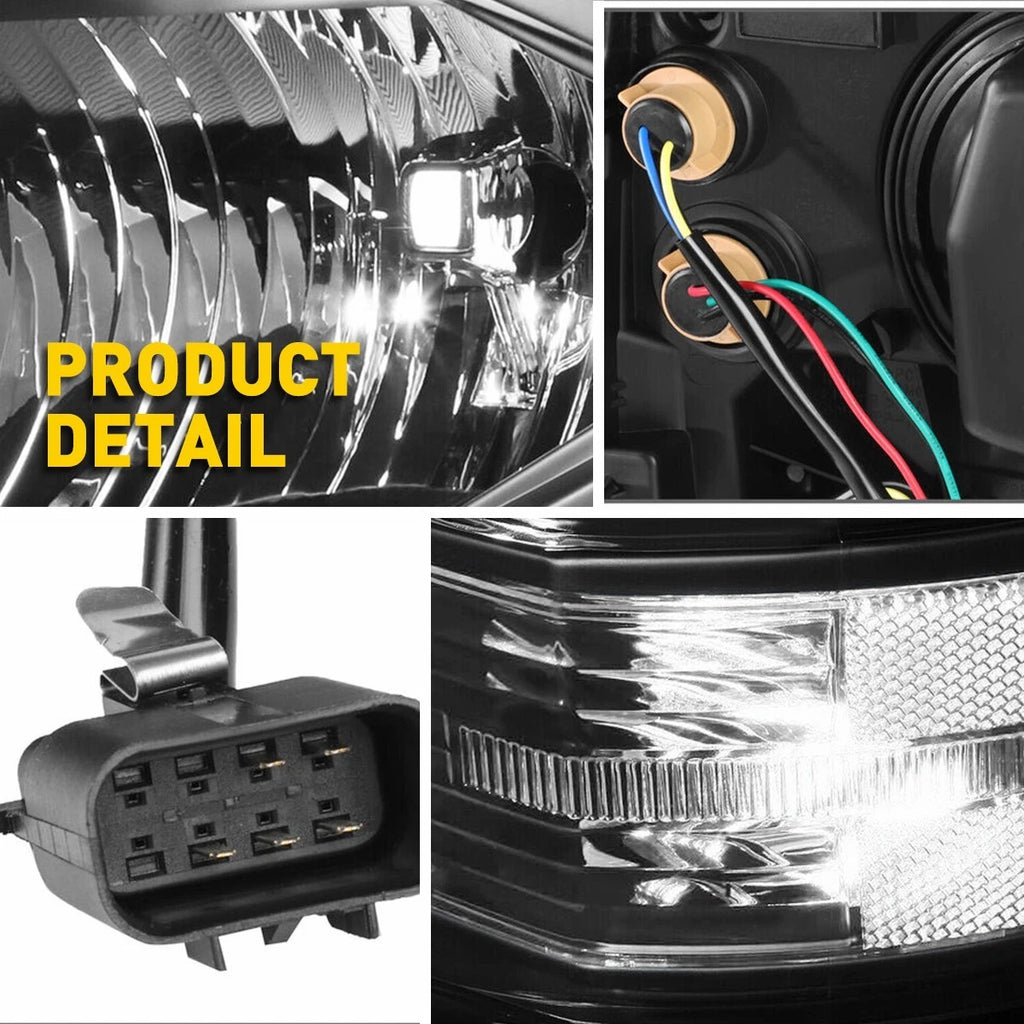 Headlight for Chevy Silverado 1500 (2014–2015) Black Housing