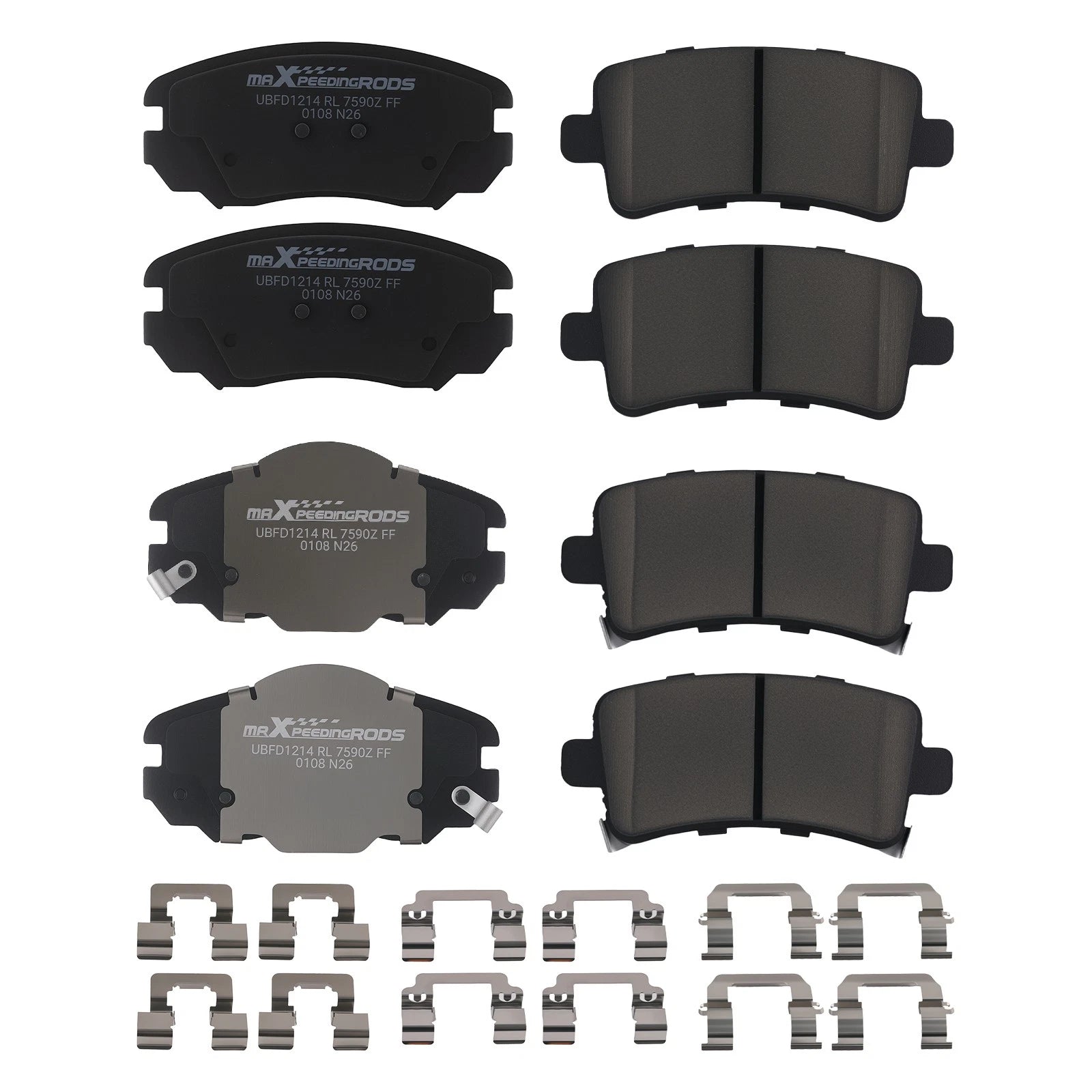 Ceramic Brake Pads Kit for Buick Allure LaCrosse Regal Chevy Malibu (2005–2016)