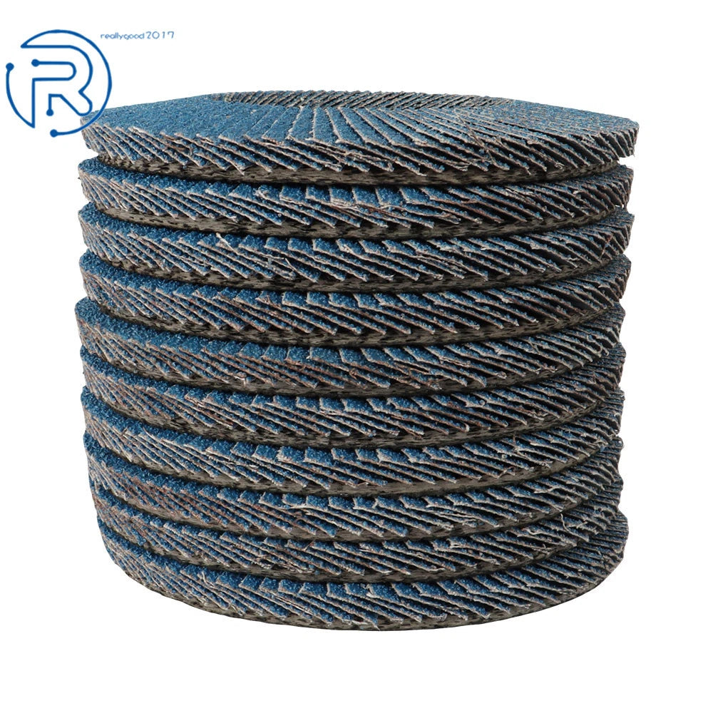 10 Pack Sanding Disks for Angle Grinder 125mm Grit 40 Zirconia Flap Disc