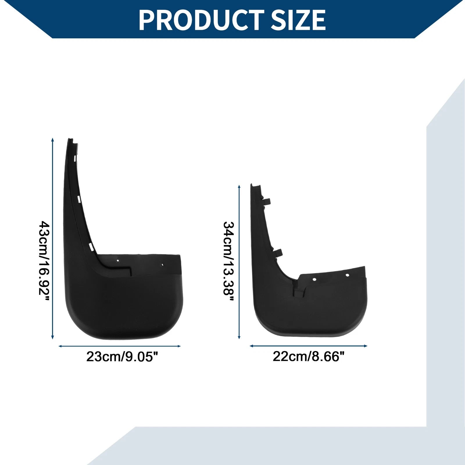 Set of 2 Mud Flaps Splash Guards for Mercedes-Benz Viano/Vito (2005–2012)