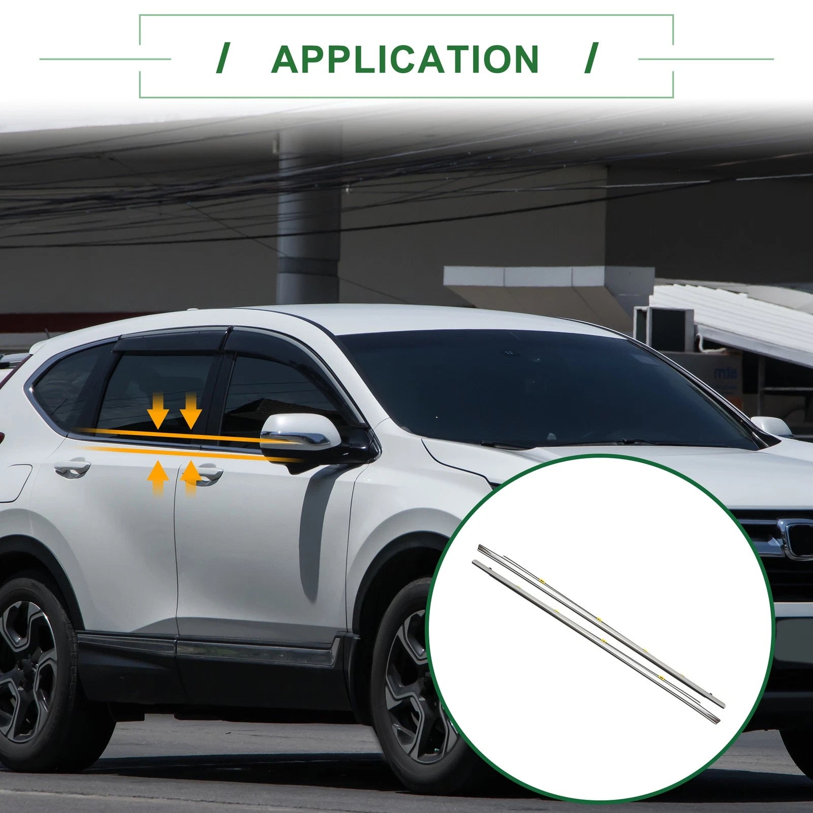 2pcs Weatherstrip Window Seal No. 72450TLYH01 for Honda CR-V 