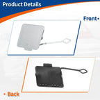 Bumper Tow Hook Cover for BMW 535i 550i GT Silver Tone