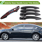Exterior Door Handle Cover Trim for Nissan Sentra Sedan (2020–2022) Carbon Fiber Black