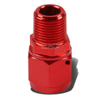 8-AN Female Flare to 3/8" NPT Male Red Aluminum B-Nut Swivel Coupler Fitting