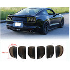 6 x Car Body Trim Lamp Guard Covers for Ford Mustang (2015-2017) Smoked Black