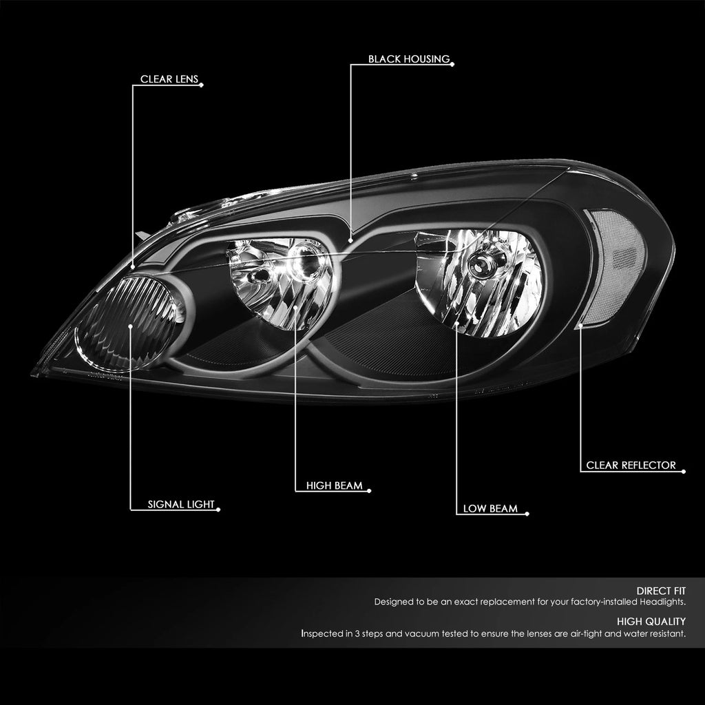 Headlight, Corner Signal & LED Fog Light Set for Chevrolet Impala (2006–2016)