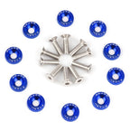 20Pcs M6 Billet Aluminum Fender Bumper Washer Bolt Trim for Universal