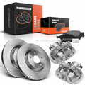 Front Disc Brake Rotor & Pads + Brake Caliper for Ford Escape (2013)