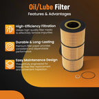 Oil Filters 6PCS for Freightliner 108SD 114SD 122SD (2012–2020)