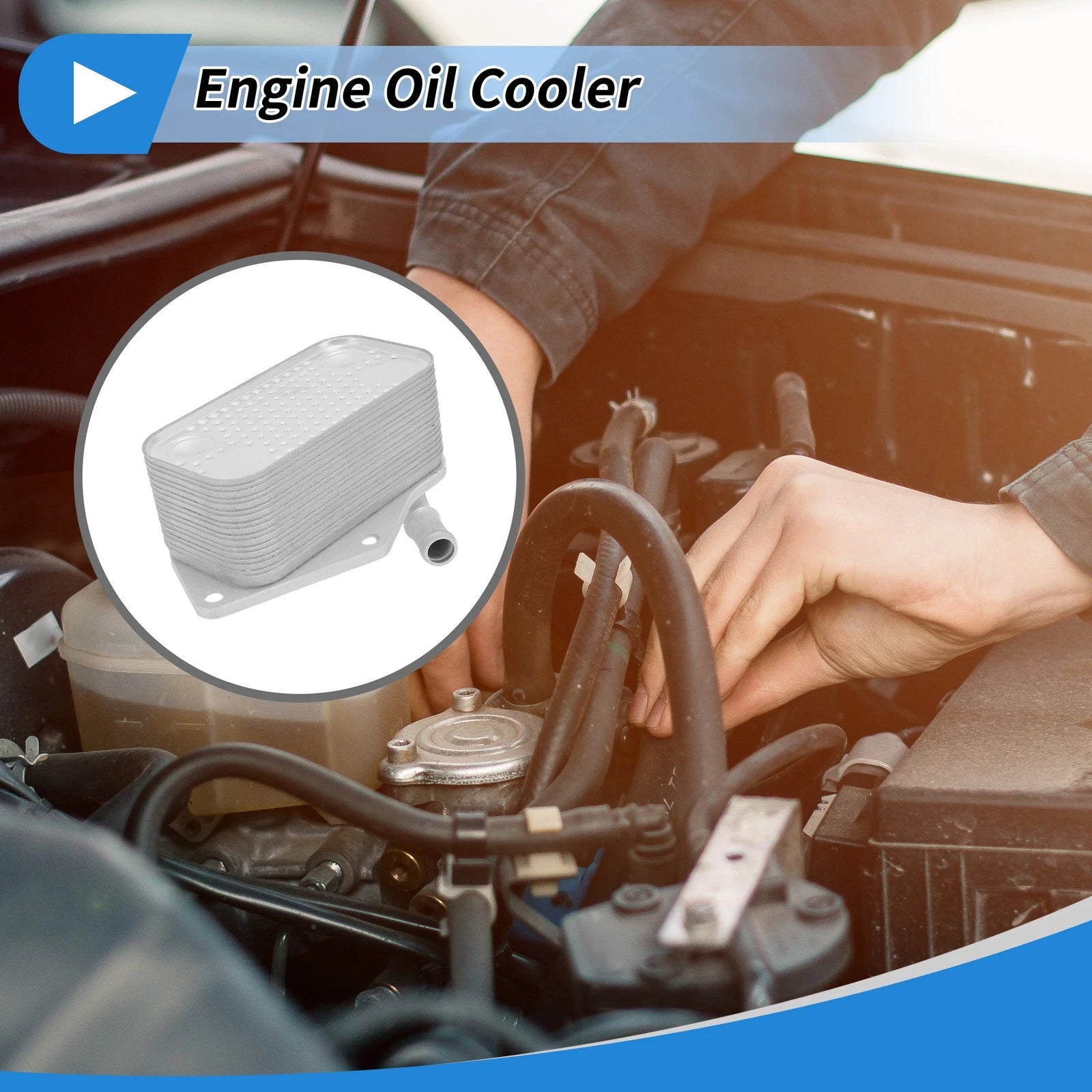 Engine Oil Cooler for Volkswagen Jetta L5 2.5L (2005–2014) No. 07K117021B