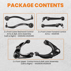Set of 6 Control Arms & Ball Joints for Mercury Milan (2008–2011)