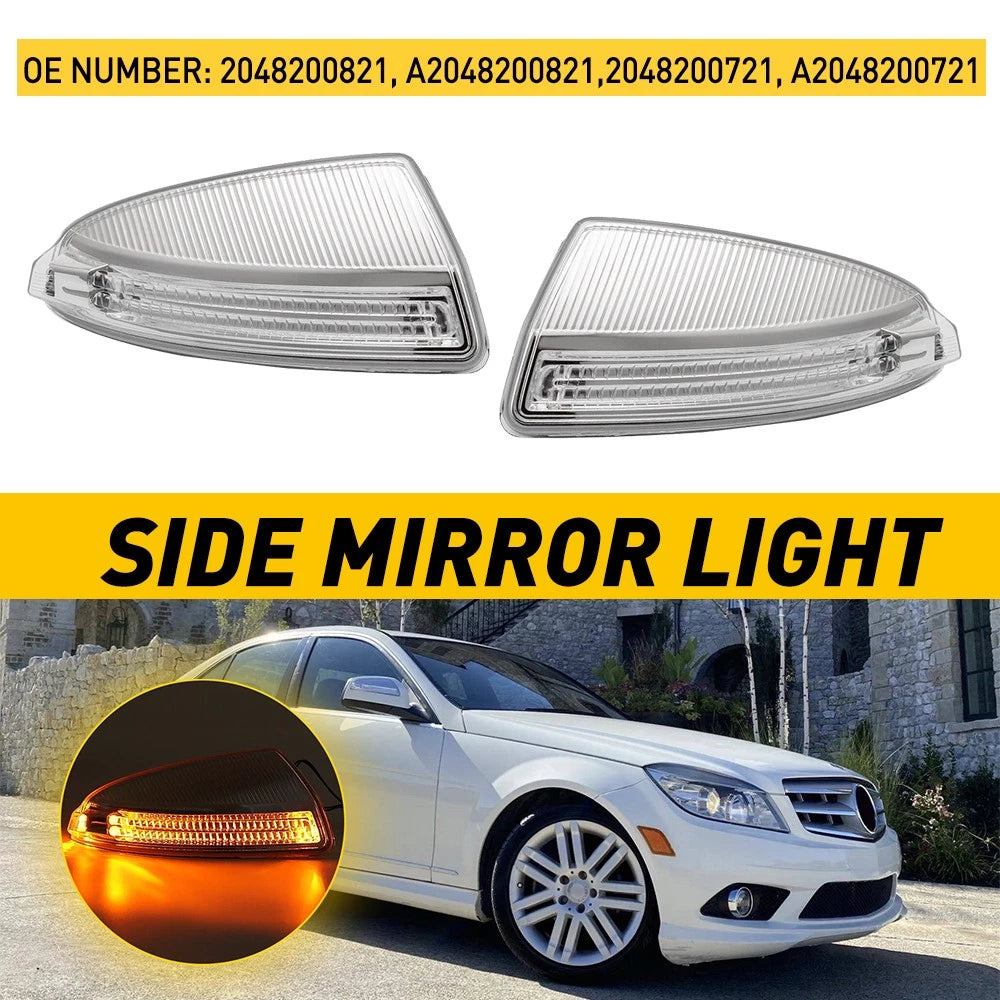 Set of 2 Turn Signal Lights for Mercedes C63 AMG C300 C350 (2008–2011)