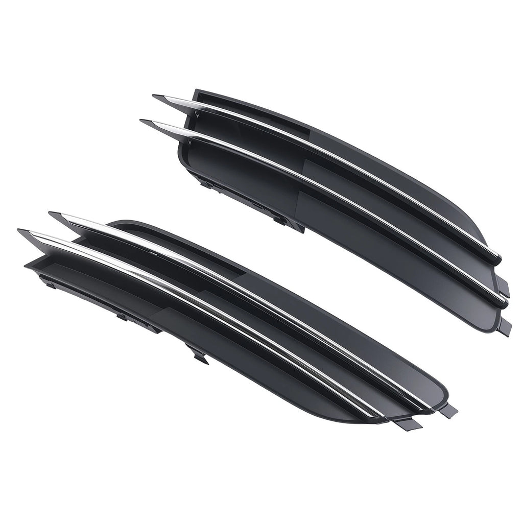 2X Front Bumper Fog Lamp Grille Cover for Audi A6 (2012–2015) 4G0807681 4G0807682