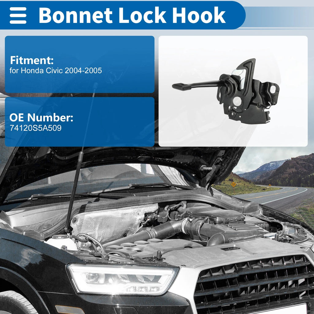 Hood Latch Assembly for Honda Civic (2004–2005) No. 74120S5A509 1 Pc