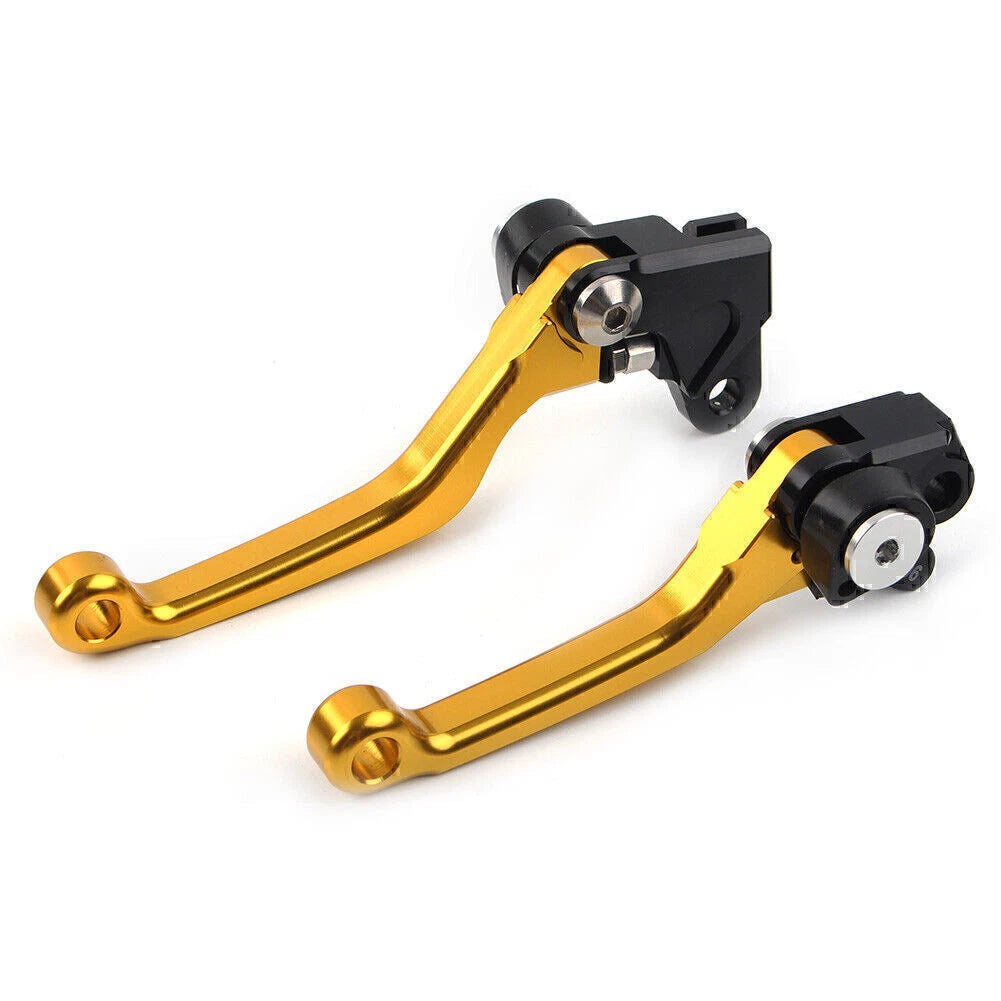 Pair Gold Pivot Brake Clutch Levers for Honda CRF125R CRF150R CRF250R CRF450R (1997–2021)