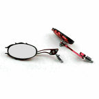 1 Pair Rearview Mirrors for Universal Motorcycle (8-10mm, Red GT9)