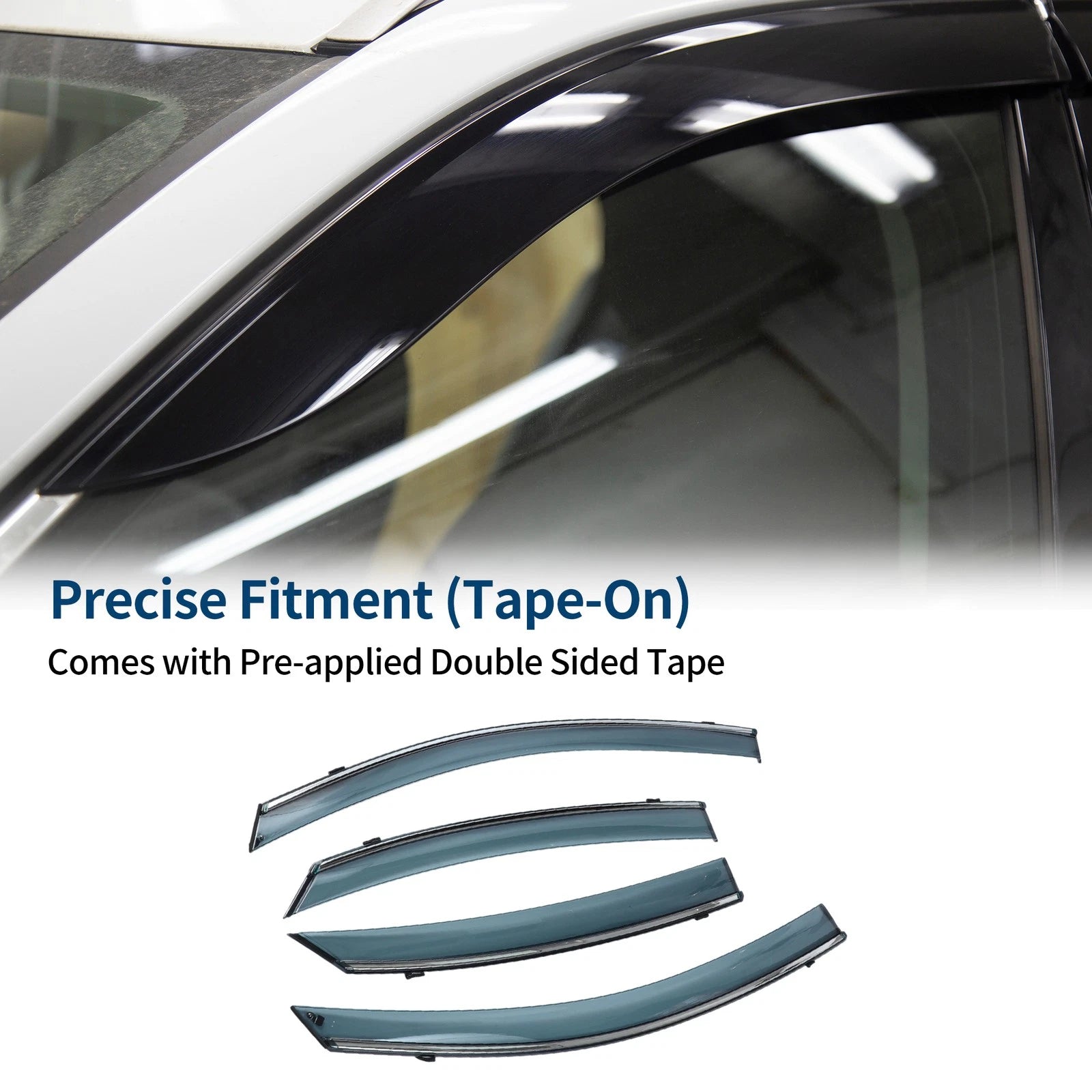 Set of 4 Car Window Deflectors for Hyundai Accent (2018–2023)