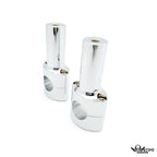 4" Solid Billet Chrome Riser Kit for 1-1/4" Handlebars (1/2-13UNC)