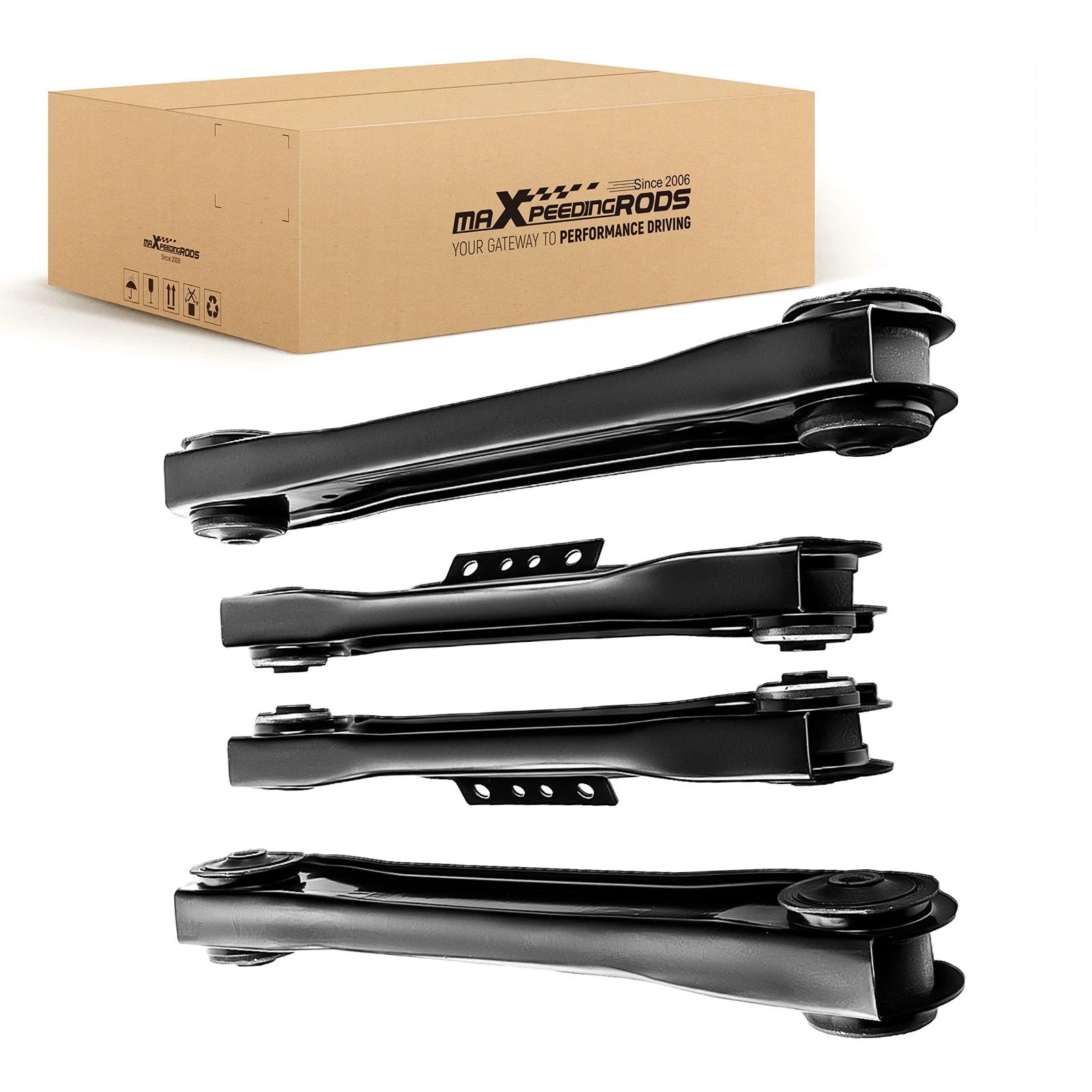 4X Rear Upper & Lower Control Arms Kit for Jeep Wrangler (1997–2006)
