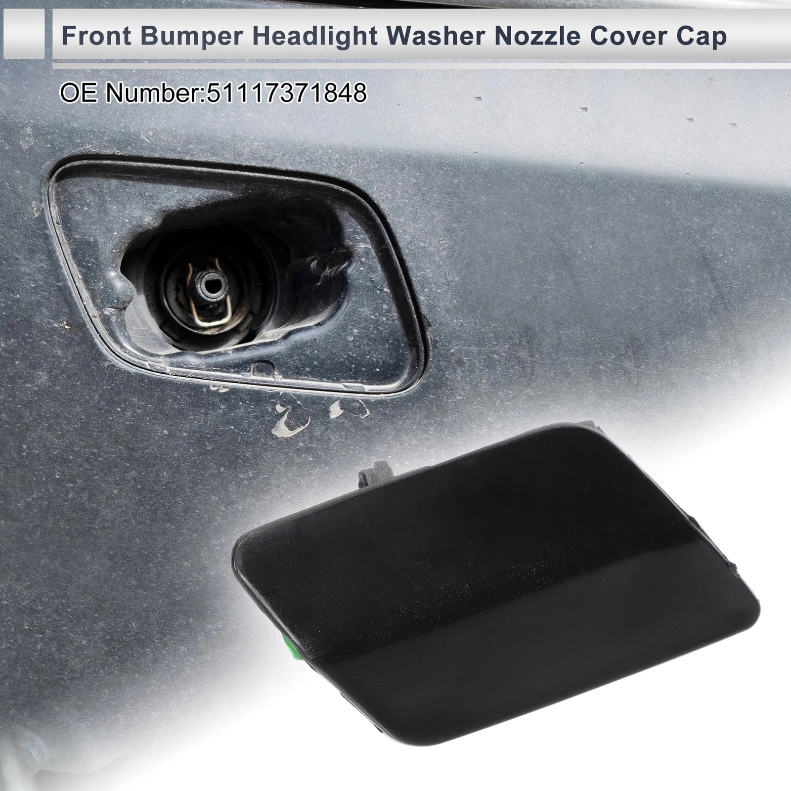 Bumper Headlight Washer Nozzle Cover Cap for BMW 335i GT (2013–2015)