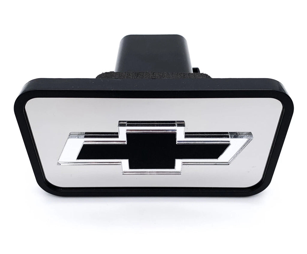 Tow Hitch Cover with Black Chevy Bowtie Emblem for 2 Inch Receiver (2016–2024)
