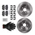 Rear Brake Rotors & Ceramic Pads Kit for Toyota Avalon (2008–2012) Camry (2007–2011)