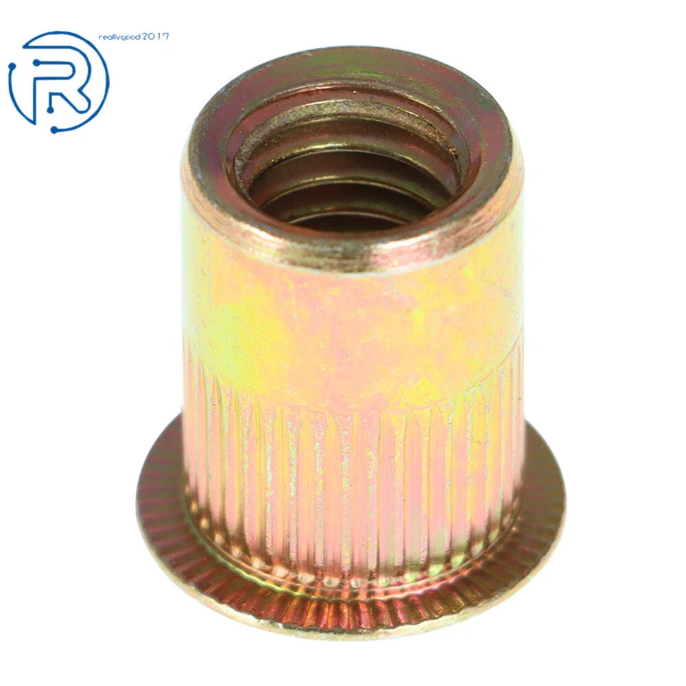 Set of 50 Flat Head Rivet Nuts for Automotive Applications