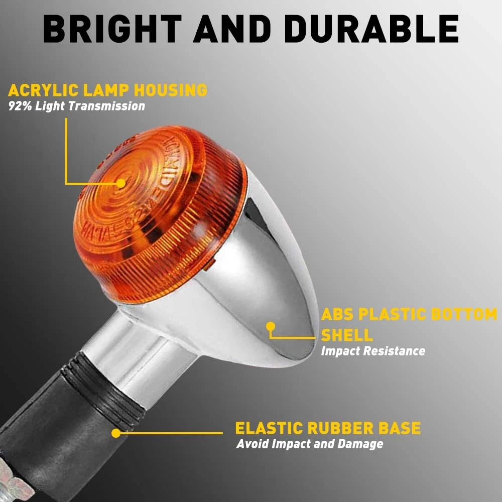 Set of 4 LED Turn Signal Lights for Honda Shadow VT 600 700 750 1100 VTX1300