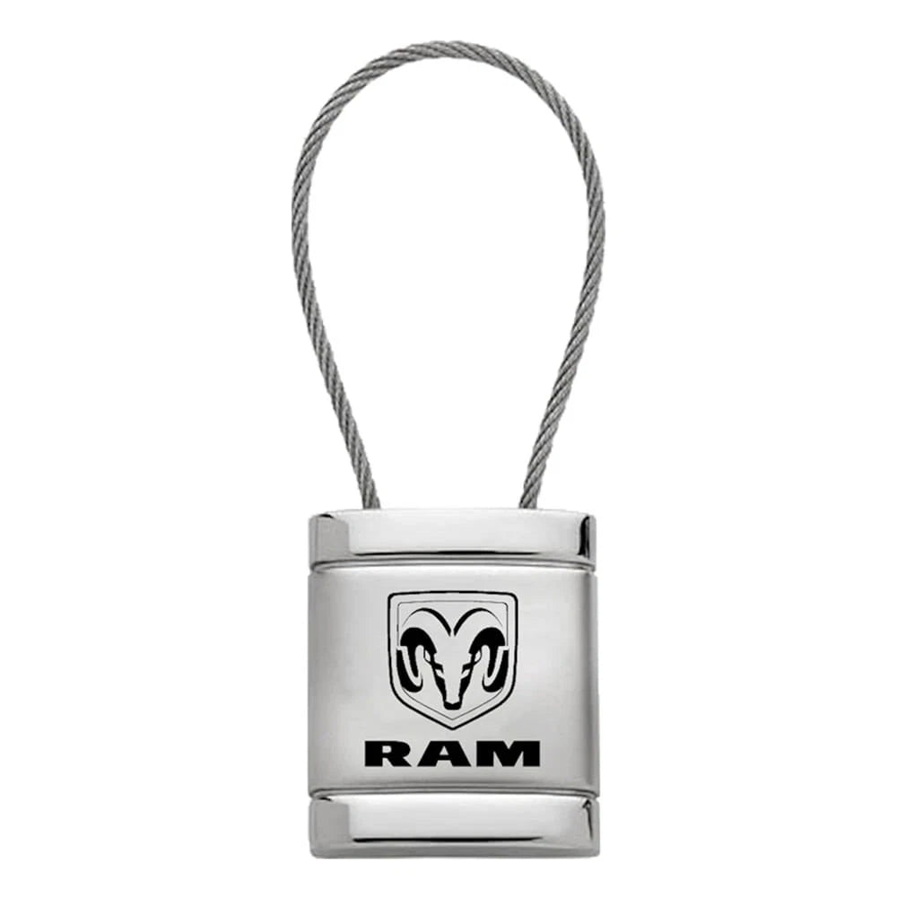 Satin-Chrome Cable Keychain - Officially Licensed for Dodge RAM
