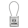 Satin-Chrome Cable Keychain - Officially Licensed for Dodge RAM